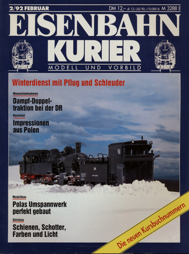   Eisenbahn-Kurier Heft Nr. 2/92 (Februar 1992). 