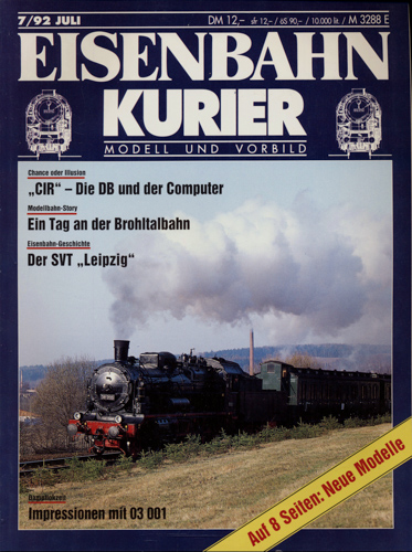   Eisenbahn-Kurier Heft Nr. 7/92 (Juli 1992). 