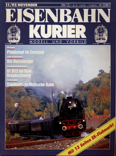   Eisenbahn-Kurier Heft Nr. 11/92 (November 1992). 