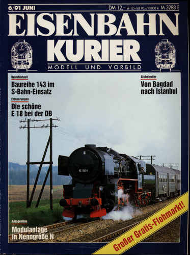   Eisenbahn-Kurier Heft Nr. 6/91 (Juni 1991). 
