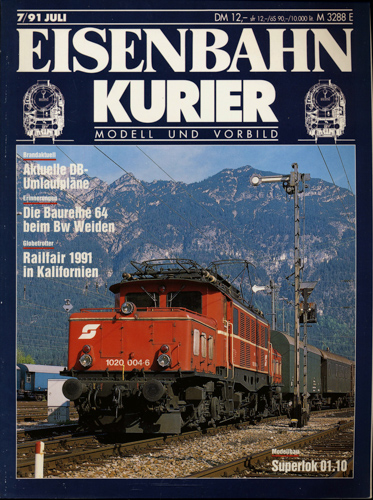   Eisenbahn-Kurier Heft Nr. 7/91 (Juli 1991). 