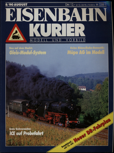  Eisenbahn-Kurier Heft Nr. 8/90 (August 1990). 