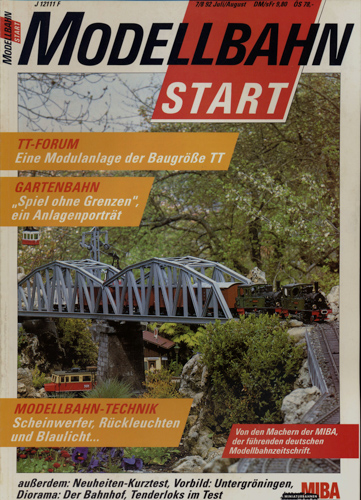   MIBA Modellbahn Start Heft 7/8 92 (Juli/August 1992). 