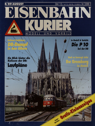   Eisenbahn-Kurier Heft Nr. 8/89 (August 1989). 