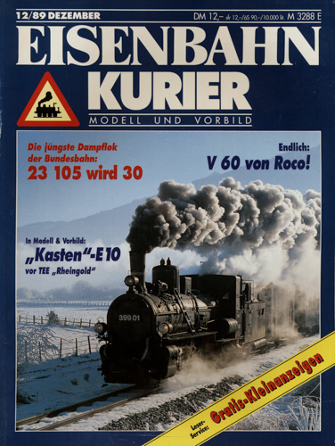   Eisenbahn-Kurier Heft Nr. 12/89 (Dezember 1989). 