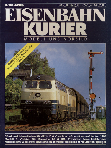   Eisenbahn-Kurier Heft Nr. 4/88 (April 1988). 