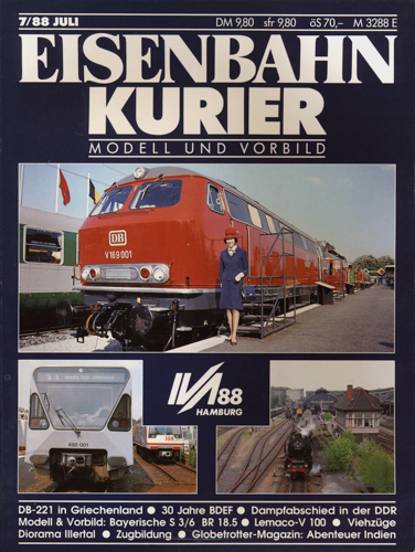   Eisenbahn-Kurier Heft Nr. 7/88 (Juli 1988). 