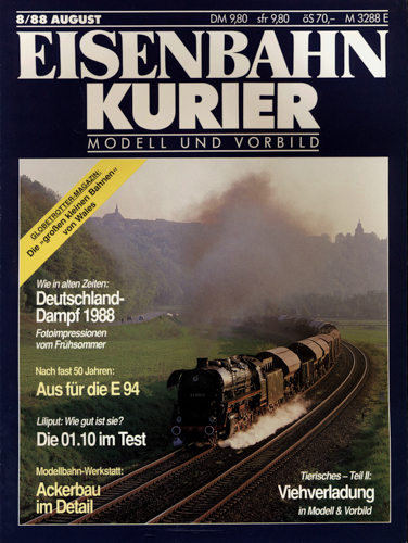   Eisenbahn-Kurier Heft Nr. 8/88 (August 1988). 