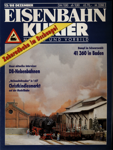   Eisenbahn-Kurier Heft Nr. 12/88 (Dezember 1988). 