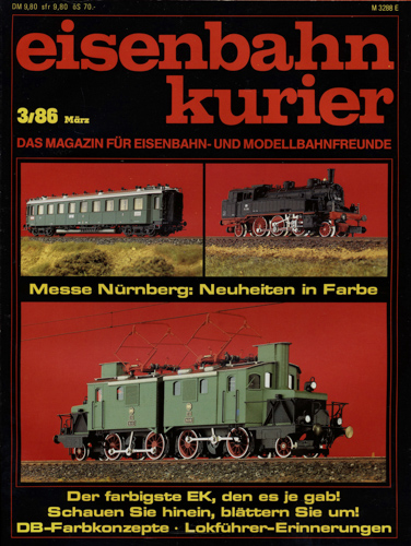   Eisenbahn-Kurier Heft Nr. 3/86 (März 1986). 