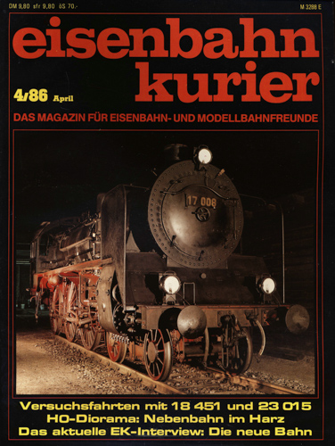   Eisenbahn-Kurier Heft Nr. 4/86 (April 1986). 