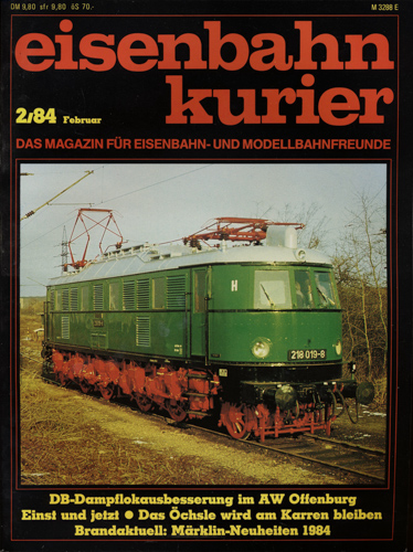   Eisenbahn-Kurier Heft Nr. 2/84 (Februar 1984). 