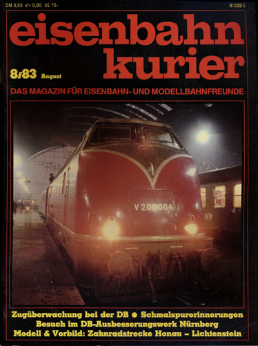   Eisenbahn-Kurier Heft Nr. 8/83 (August 1983). 