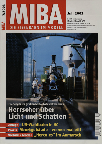   MIBA. Die Eisenbahn im Modell Heft 7/2003 (Juli 2003): Herrscher über Licht und Schatten. Die Sieger im großen MIBA-Fotowettbewerb. 