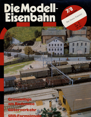  Die Modell-Eisenbahn. Schweizer Zeitschrift für den Modellbahnfreund Heft 7-8/84 (Juli, August 1984): Großanlage am Bodensee. Güterverkehr. SBB-Formsignale. 