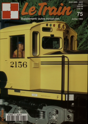  Le Train (supplément: autos miniatures) no. 75 (Juillet 1994). 