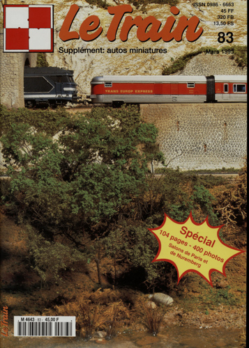   Le Train (supplément: autos miniatures) no. 83 (Mars 1995). 