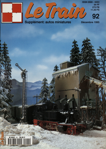   Le Train (supplément: autos miniatures) no. 92 (Décembre 1995). 