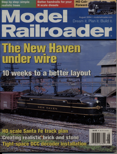   Model Railroader Magazine, August 2004: The New Haven under wire. 