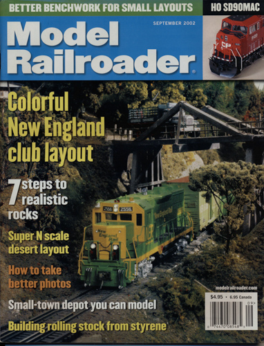   Model Railroader Magazine, September 2002: Colorful New England club layout. 