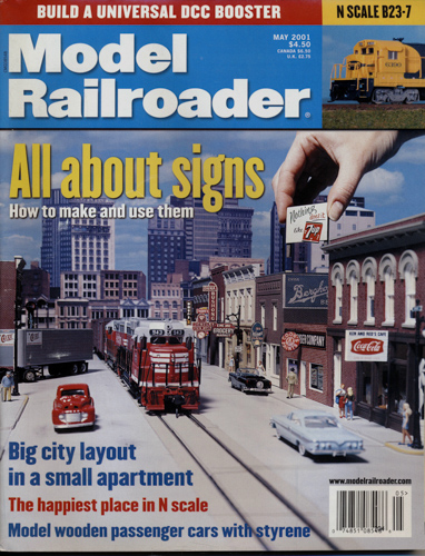   Model Railroader Magazine, May 2001: All about signs. How to make and use them. 