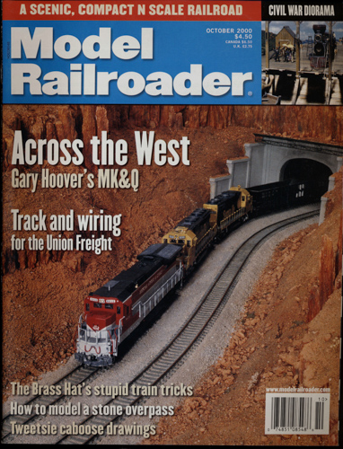   Model Railroader Magazine, October 2000: Across the West. Gary Hoover's MK&Q. 