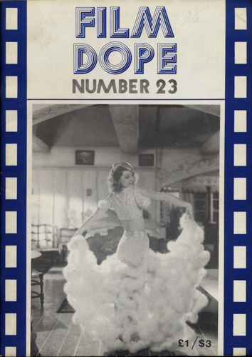   Film Dope No. 23 (September 1981). 