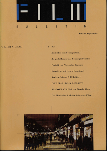   Film Bulletin. Kino in Augenhöhe Heft 1/92 (1992). 