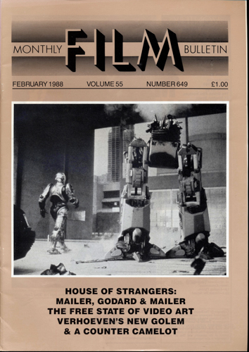   Monthly Film Bulletin No. 649 / February 1988 (vol. 55). 