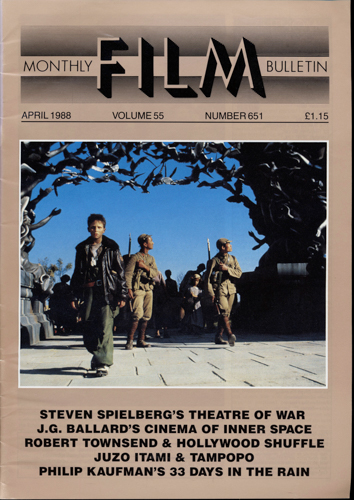  Monthly Film Bulletin No. 651 / April 1988 (vol. 55). 