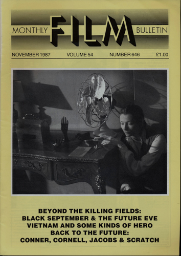   Monthly Film Bulletin No. 646 / November 1987 (vol. 54). 