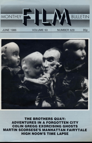   Monthly Film Bulletin No. 629 / June 1986 (vol. 53). 