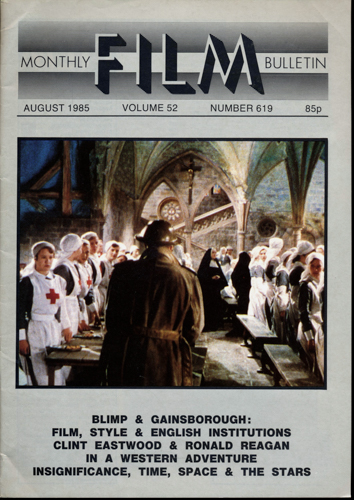   Monthly Film Bulletin No. 619 / August 1985 (vol. 52). 
