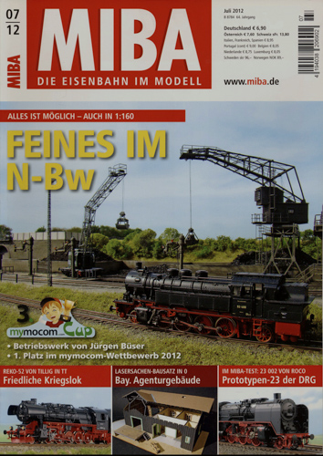   MIBA. Die Eisenbahn im Modell Heft 7/2012: Feines im N-Bw. Alles ist möglich - auch in 1:160. 