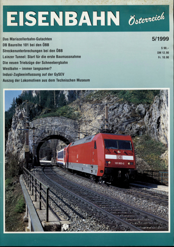   Eisenbahn Österreich. hier: Heft 5/1999. 