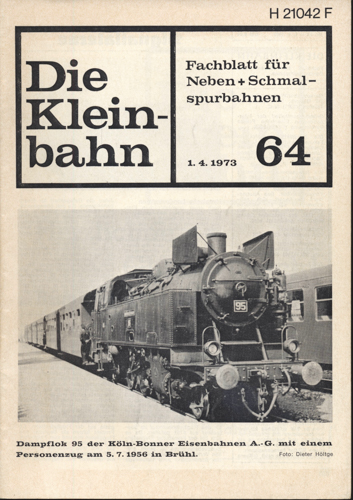   Die Kleinbahn. Fachblatt für Neben- und Schmalspurbahnen Heft Nr. 64. 
