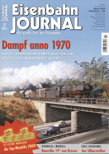   Eisenbahn Journal Heft 2/2010: Dampf anno 1970: Als die Bundesbahn-Dampftraktion ihre letzte echte Renaissance erlebte. 