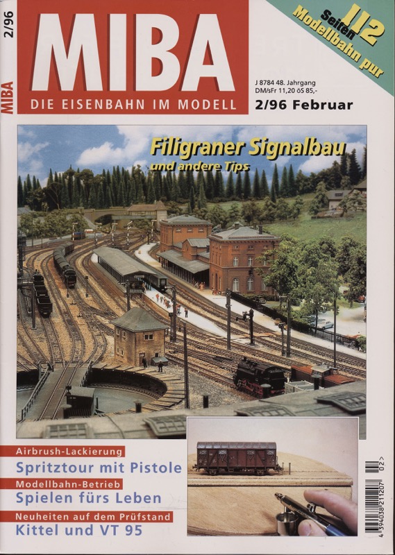   MIBA. Die Eisenbahn im Modell Heft 2/1996: Filigraner Signalbau. und andere Tips. 