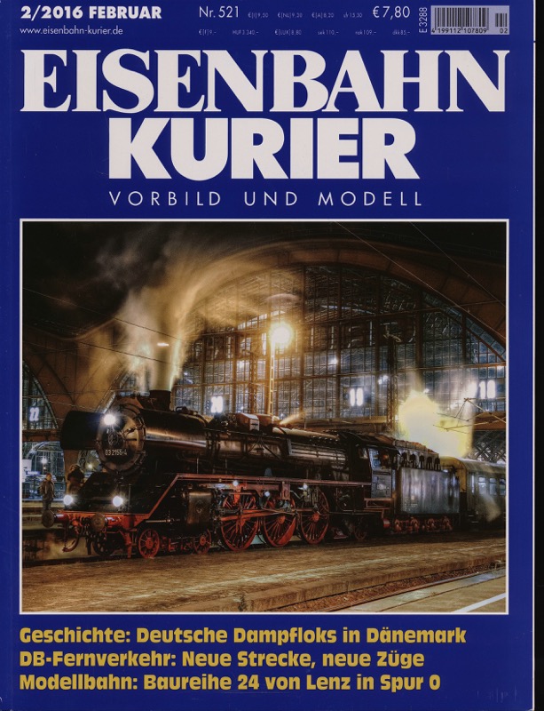   Eisenbahn-Kurier. Modell und Vorbild. hier: Heft Nr. 521 (2/2016 Februar). 