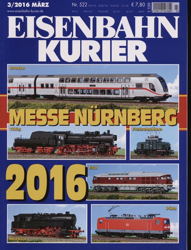   Eisenbahn-Kurier. Modell und Vorbild. hier: Heft Nr. 522 (3/2016 März). 