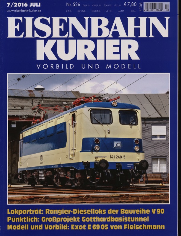   Eisenbahn-Kurier. Modell und Vorbild. hier: Heft Nr. 526 (7/2016 Juli). 