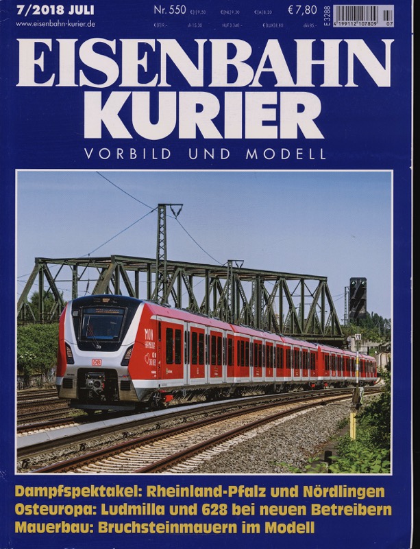  Eisenbahn-Kurier. Modell und Vorbild. hier: Heft Nr. 550 (7/2018 Juli). 