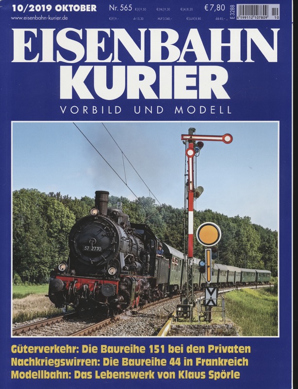   Eisenbahn-Kurier. Modell und Vorbild. hier: Heft Nr. 565 (10/2019 Oktober). 