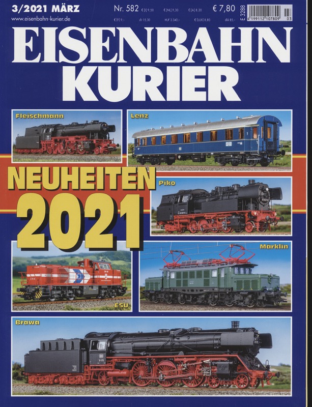   Eisenbahn-Kurier. Modell und Vorbild. hier: Heft Nr. 582 (3/2021 März). 