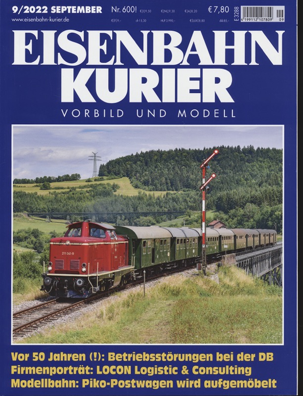   Eisenbahn-Kurier. Modell und Vorbild. hier: Heft Nr. 600 (9/2022 September). 