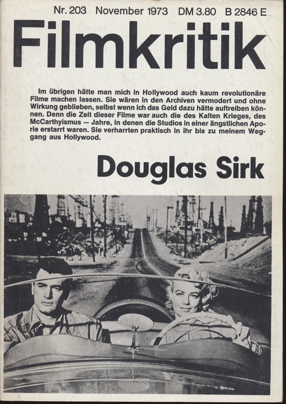   Filmkritik Nr. 203 (November 1973): Douglas Sirk. 