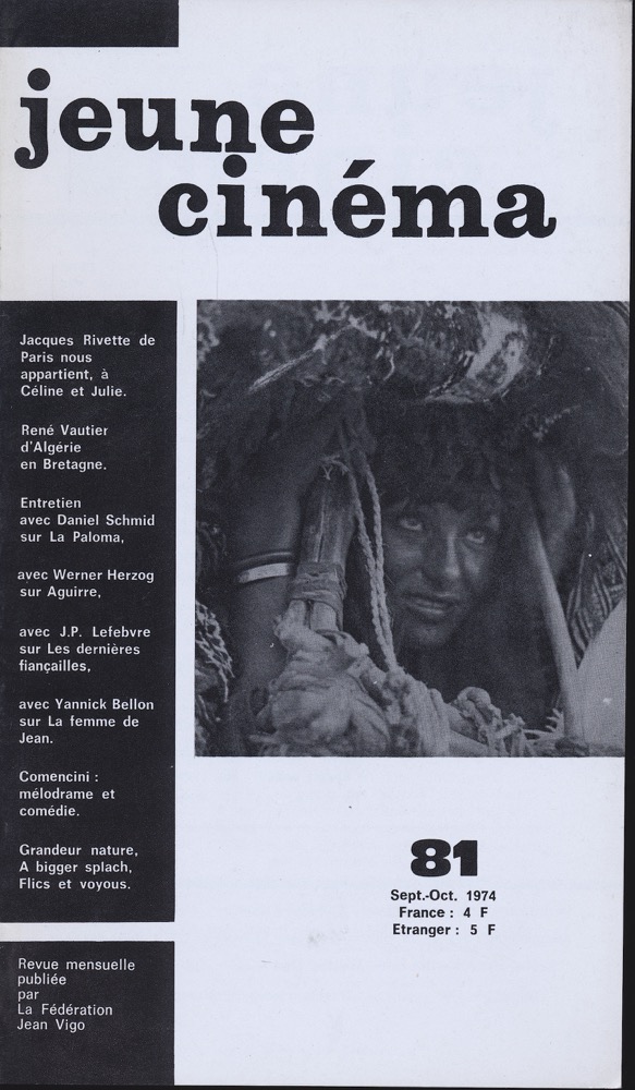  jeune cinéma no. 81 (Sep.-Oct. 1974). 