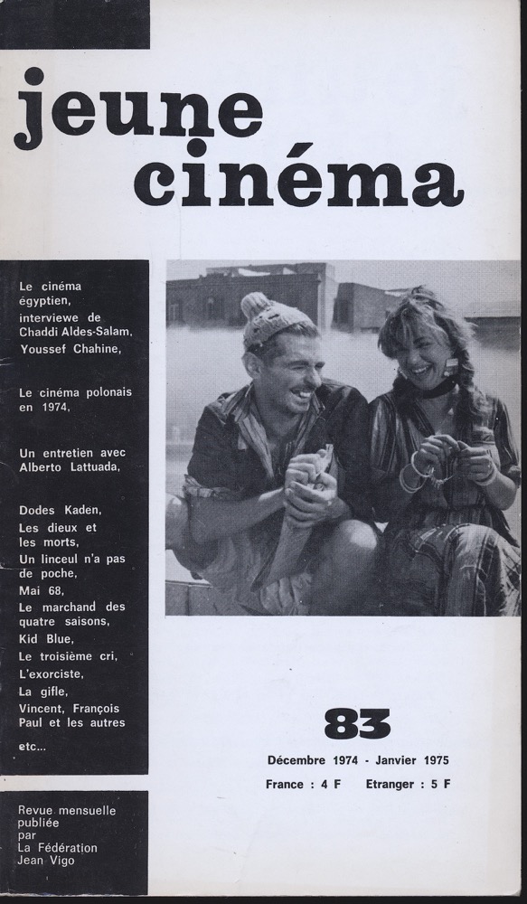   jeune cinéma no. 83 (Décembre 1974 - Janvier 1975). 