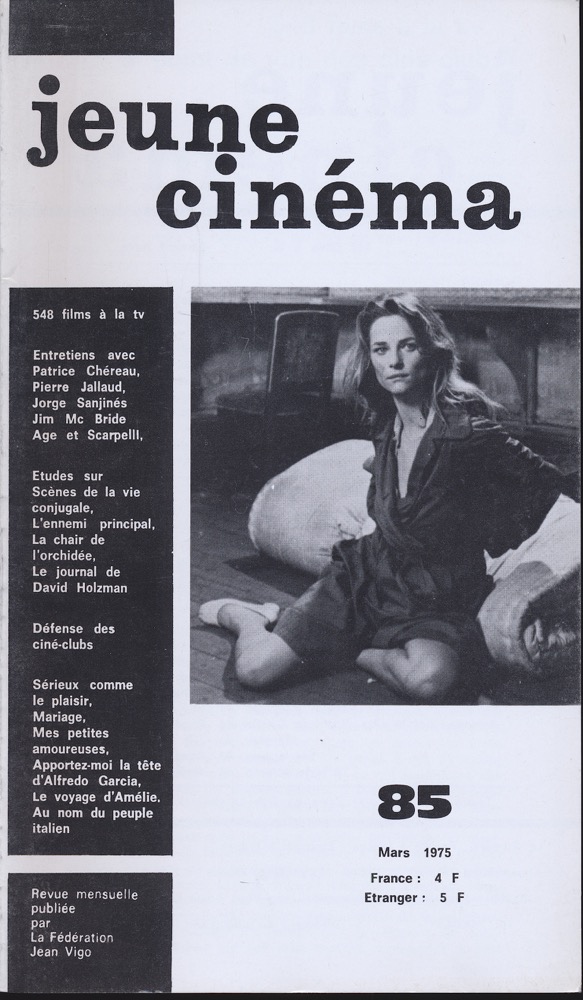   jeune cinéma no. 85 (Mars 1975). 