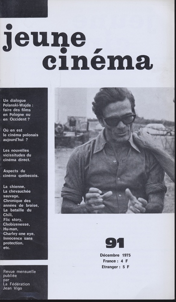   jeune cinéma no. 91 (Decembre 1975). 